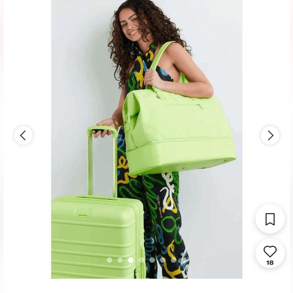 BNWOT BEIS Mini Weekender in Citron Summer 2023